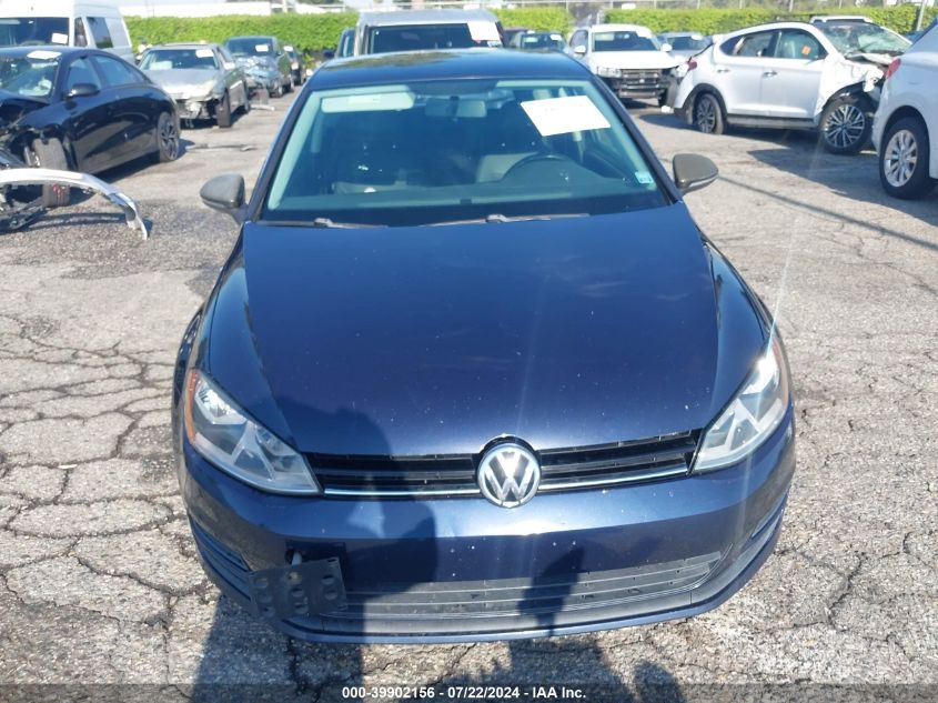 2015 Volkswagen Golf Tsi S 2-Door VIN: 3VW817AU9FM080248 Lot: 39902156