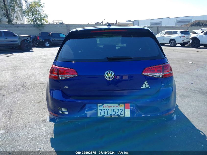 2016 Volkswagen Golf R 4-Door VIN: WVWLF7AU1GW222821 Lot: 39902575