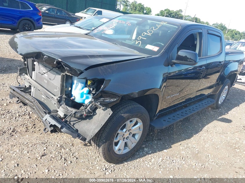 VIN 1GCGTCEN1M1250259 2021 CHEVROLET COLORADO 4WD  SHORT BOX LT