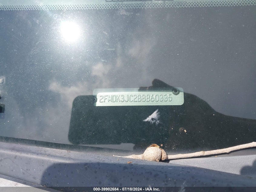 2011 Ford Edge Sel VIN: 2FMDK3JC2BBB60335 Lot: 39902684