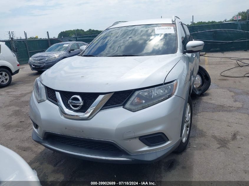 2016 Nissan Rogue Sv VIN: KNMAT2MV8GP694757 Lot: 39902689