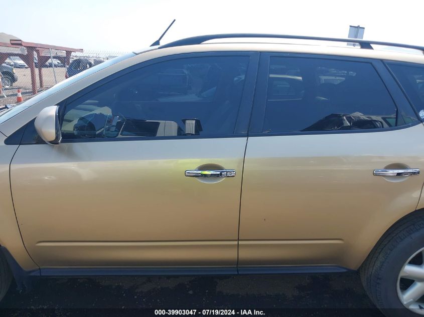 2004 Nissan Murano Se VIN: JN8AZ08W74W317218 Lot: 39903047