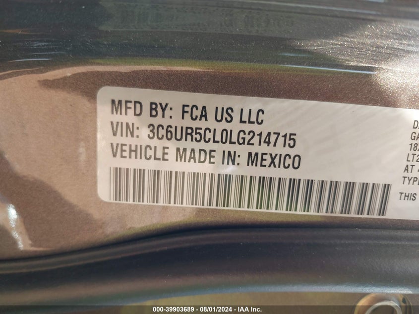 2020 RAM 2500 TRADESMAN  4X4 6'4 BOX - 3C6UR5CL0LG214715