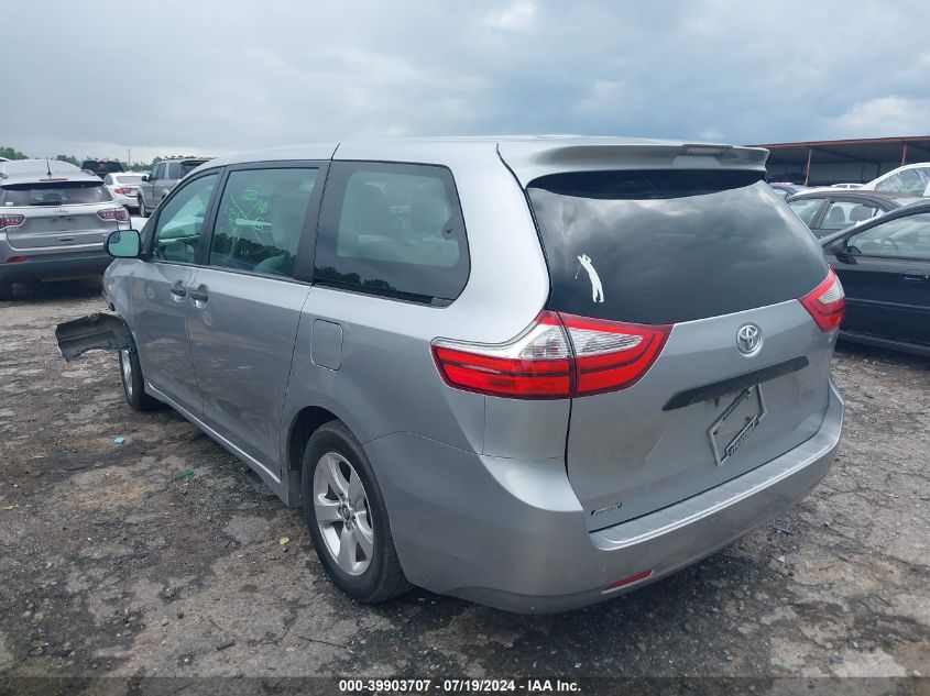 2018 Toyota Sienna L 7 Passenger VIN: 5TDZZ3DC5JS916934 Lot: 39903707