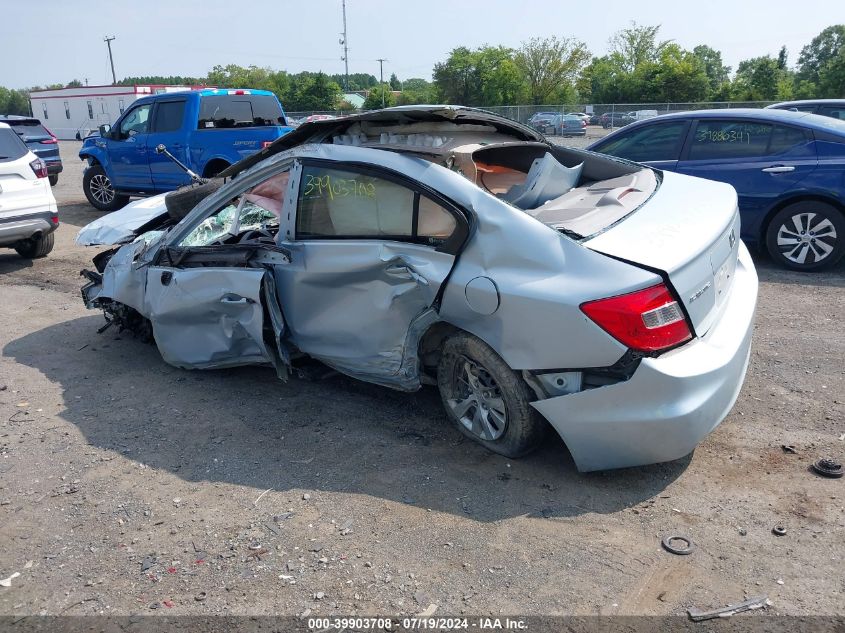 2012 Honda Civic Lx VIN: 2HGFB2F56CH593173 Lot: 39903708