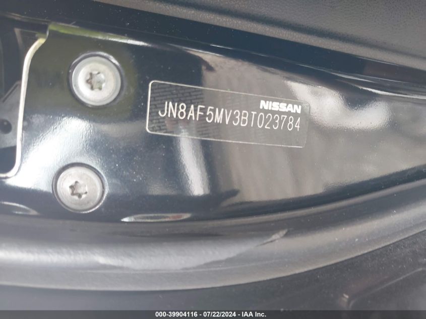 2011 Nissan Juke Sl VIN: JN8AF5MV3BT023784 Lot: 39904116