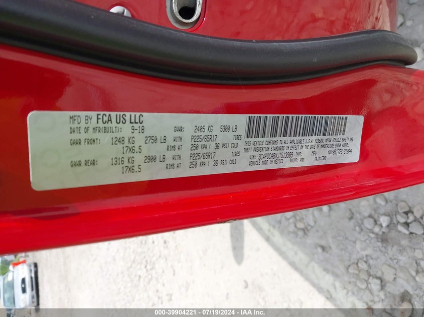VIN 3C4PDCABXJT513989 2018 DODGE JOURNEY SE