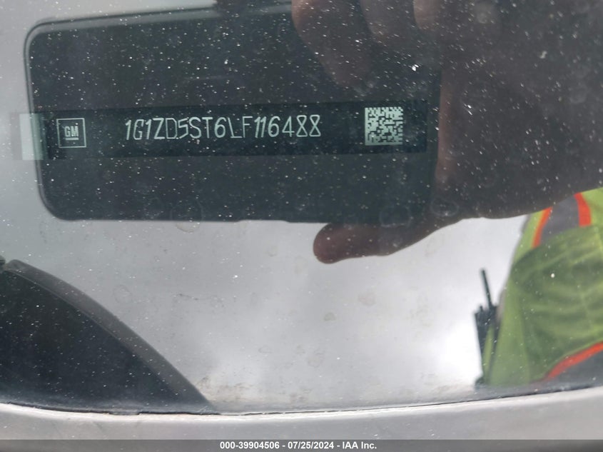 2020 Chevrolet Malibu Fwd Lt VIN: 1G1ZD5ST6LF116488 Lot: 39904506