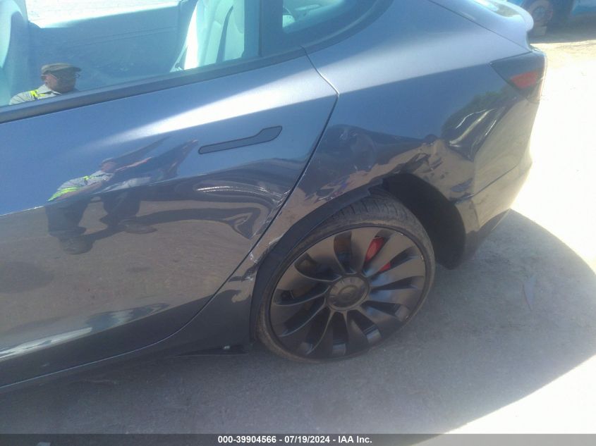 2023 Tesla Model 3 Performance Dual Motor All-Wheel Drive VIN: 5YJ3E1EC7PF712606 Lot: 39904566