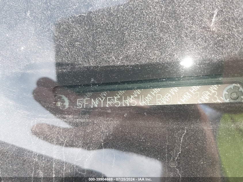 2020 HONDA PILOT 2WD EX-L - 5FNYF5H54LB012933