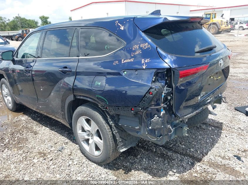 2021 Toyota Highlander Le VIN: 5TDZZRAH7MS536503 Lot: 39904763