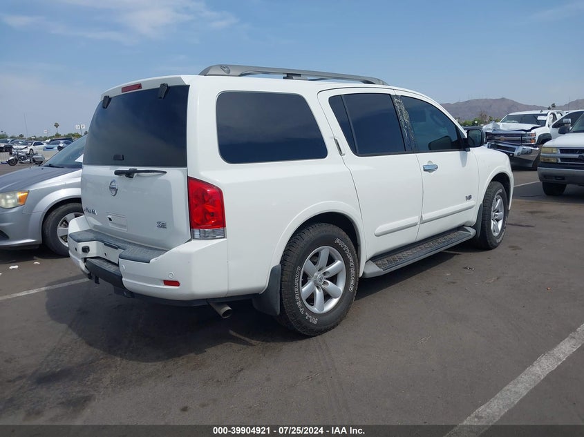 2008 Nissan Armada Se VIN: 5N1AA08C58N604248 Lot: 39904921