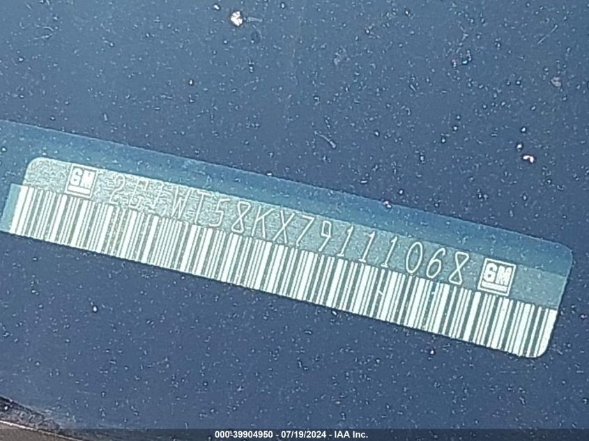 2007 Chevrolet Impala Lt VIN: 2G1WT58KX79111068 Lot: 39904950