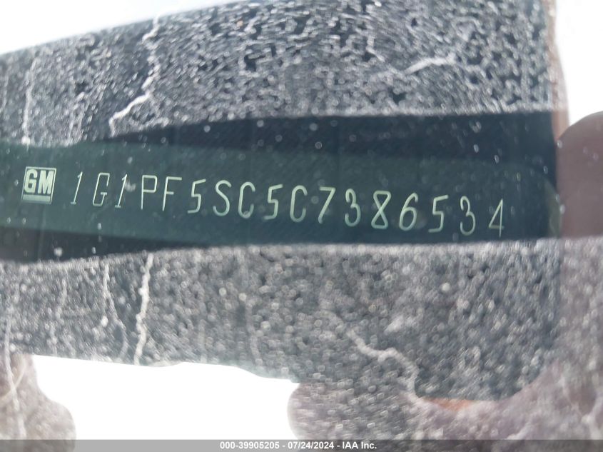 2012 Chevrolet Cruze Lt VIN: 1G1PF5SC5C7386534 Lot: 39905205