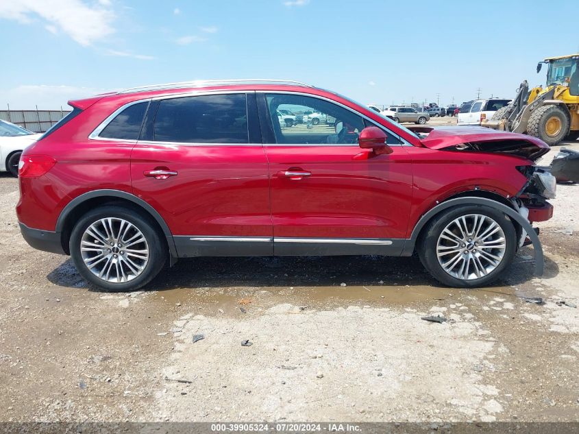 2018 Lincoln Mkx Reserve VIN: 2LMPJ6LR0JBL50415 Lot: 39905324