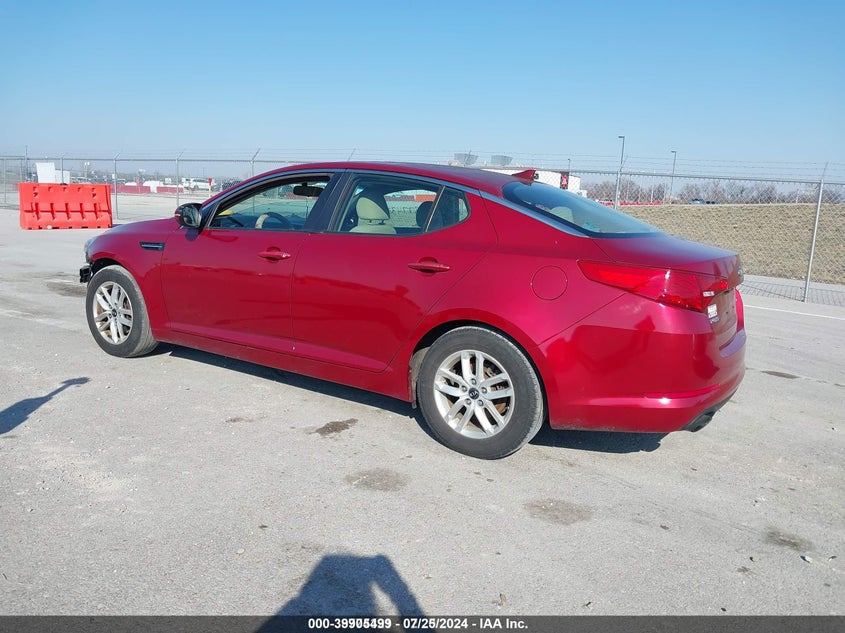 Vin: knagm4a76b5075617, lot: 40392431, kia optima lx 20113