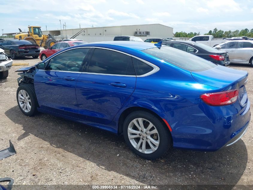 2015 Chrysler 200 Limited VIN: 1C3CCCAB6FN697826 Lot: 39905534