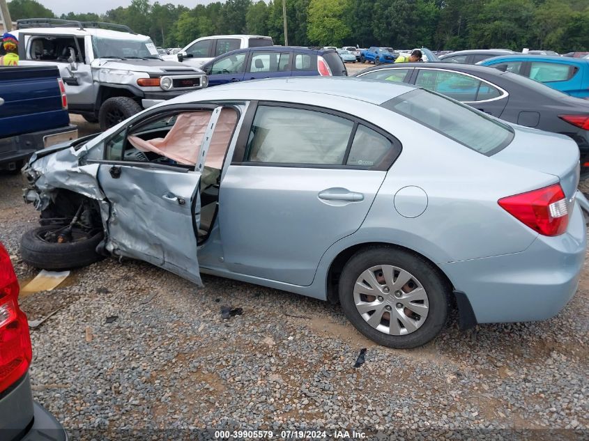 2012 Honda Civic Lx VIN: 2HGFB2F59CH577002 Lot: 39905579