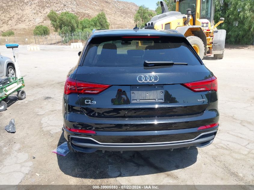 2023 Audi Q3 Premium 45 Tfsi S Line Quattro Tiptronic VIN: WA1DECF37P1111004 Lot: 39905593