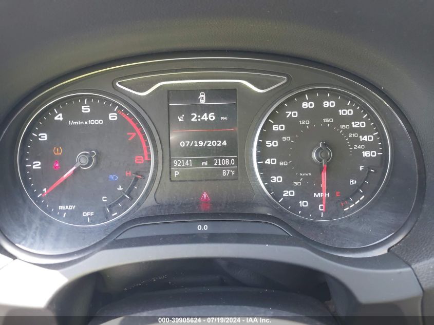 2016 Audi A3 2.0T Premium VIN: WAUE8GFF8G1026205 Lot: 39905624