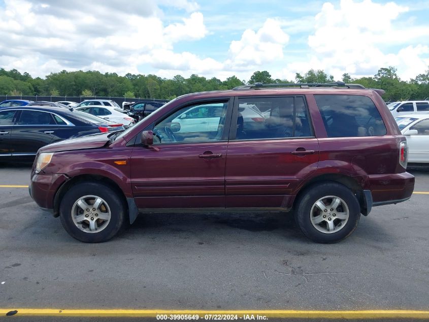 2007 Honda Pilot Ex-L VIN: 5FNYF28617B024521 Lot: 39905649