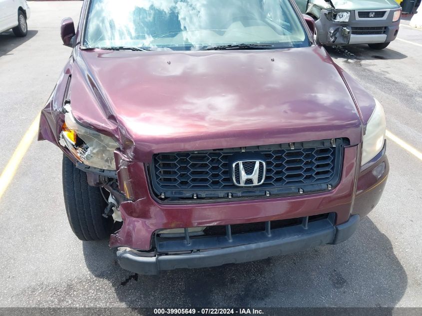 2007 Honda Pilot Ex-L VIN: 5FNYF28617B024521 Lot: 39905649