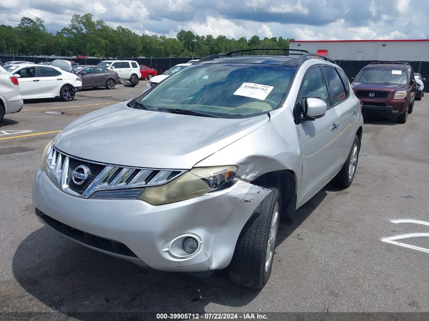 2009 Nissan Murano Sl VIN: JN8AZ18U29W014519 Lot: 39905712