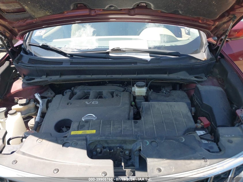 2012 Nissan Murano Sl VIN: JN8AZ1MW5CW236129 Lot: 39905760