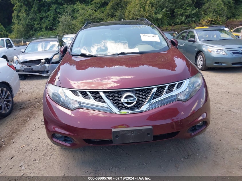 2012 Nissan Murano Sl VIN: JN8AZ1MW5CW236129 Lot: 39905760