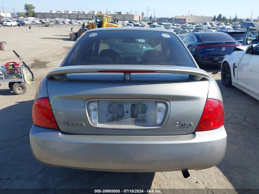 2006 Nissan Sentra 1.8S VIN: 3N1CB51DX6L503717 Lot: 39905800