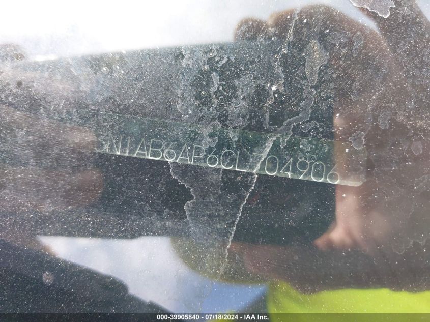 2012 Nissan Sentra 2.0 Sr VIN: 3N1AB6AP6CL704906 Lot: 39905840