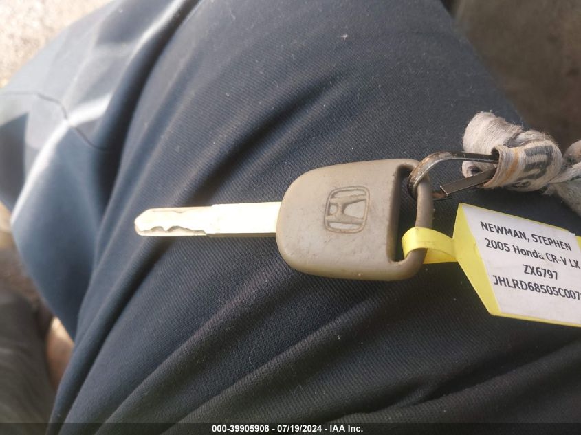2005 Honda Cr-V Lx VIN: JHLRD68505C007120 Lot: 39905908