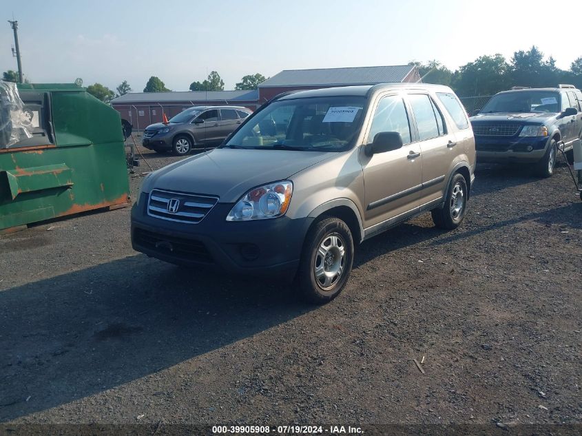 2005 Honda Cr-V Lx VIN: JHLRD68505C007120 Lot: 39905908