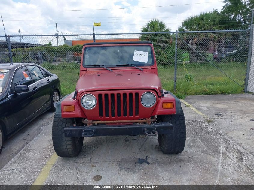 2000 Jeep Wrangler Sport VIN: 1J4FA49S7YP775153 Lot: 39906006