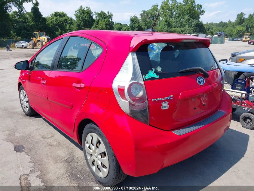 2012 Toyota Prius C Three VIN: JTDKDTB34C1011622 Lot: 39906298