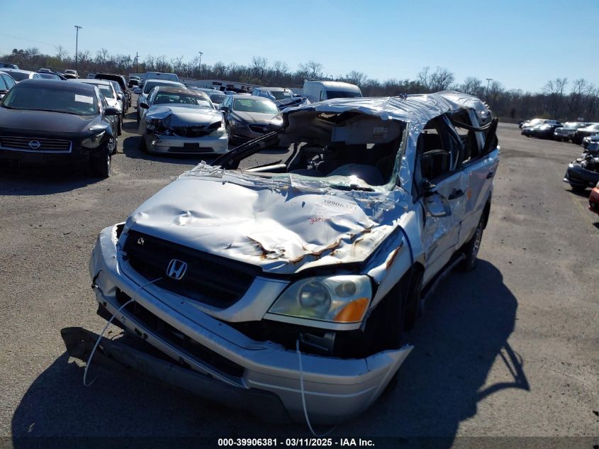 2005 Honda Pilot Ex VIN: 5FNYF18405B063686 Lot: 39906381