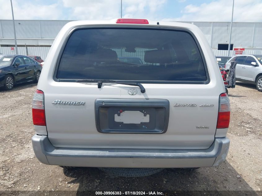 2000 Toyota 4Runner Limited V6 VIN: JT3HN87R1Y0308110 Lot: 39906383