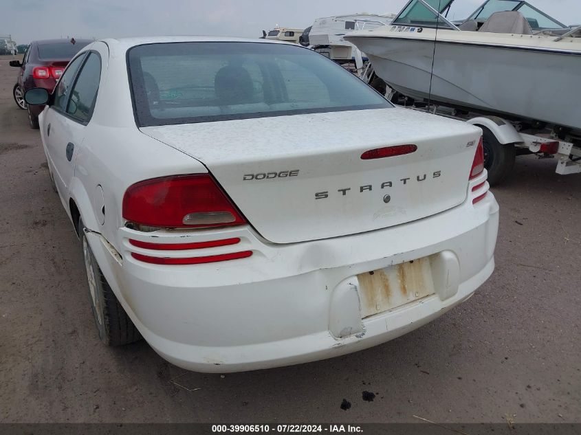 2003 Dodge Stratus Se VIN: 1B3EL36X83N586491 Lot: 39906510