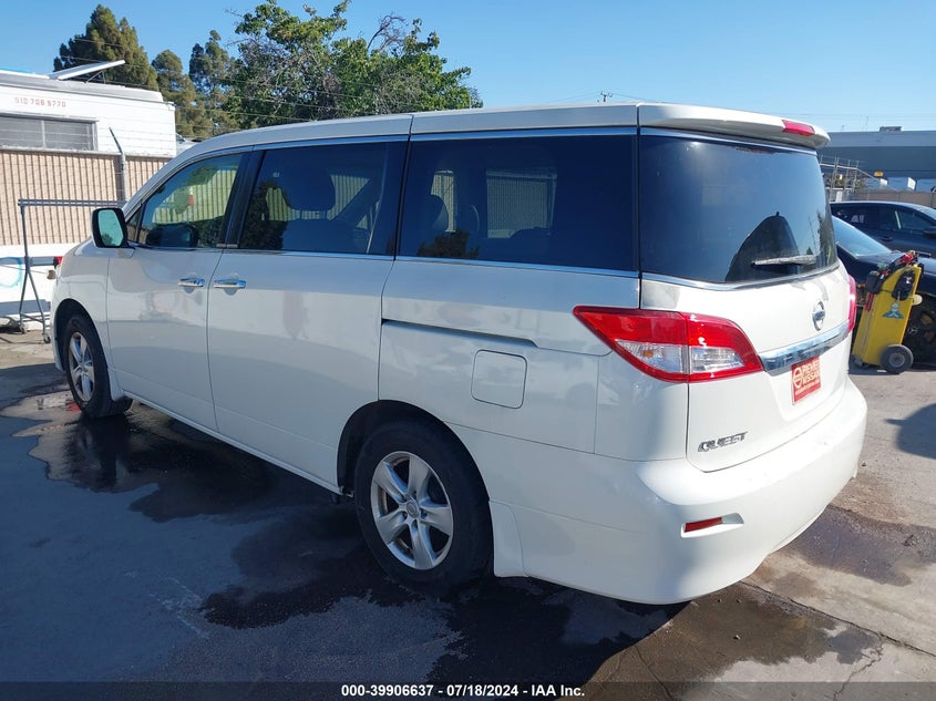 2013 Nissan Quest Sv VIN: JN8AE2KPXD9061227 Lot: 39906637