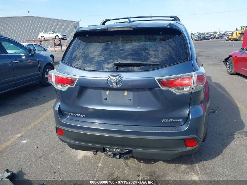 2016 Toyota Highlander Xle VIN: 5TDJKRFH6GS290798 Lot: 39906760