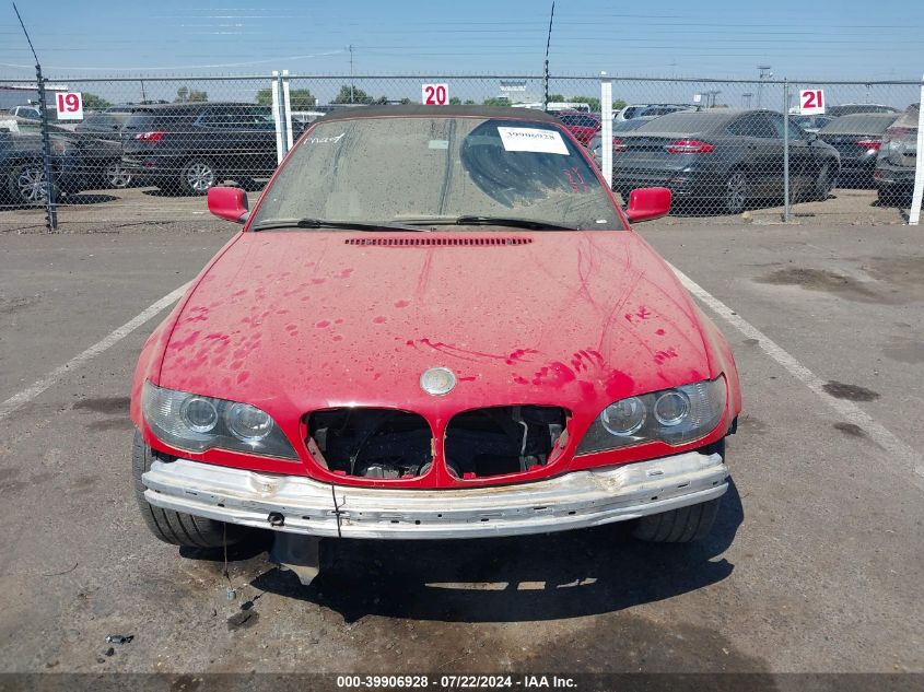 2004 BMW 325Ci VIN: WBABW33414PL32658 Lot: 39906928