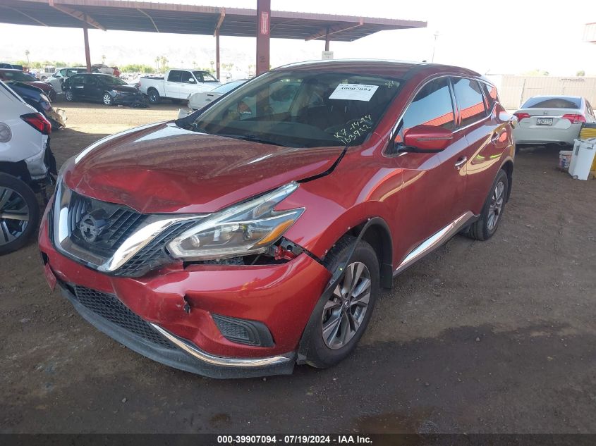 5N1AZ2MG7JN163922 2018 NISSAN MURANO - Image 2