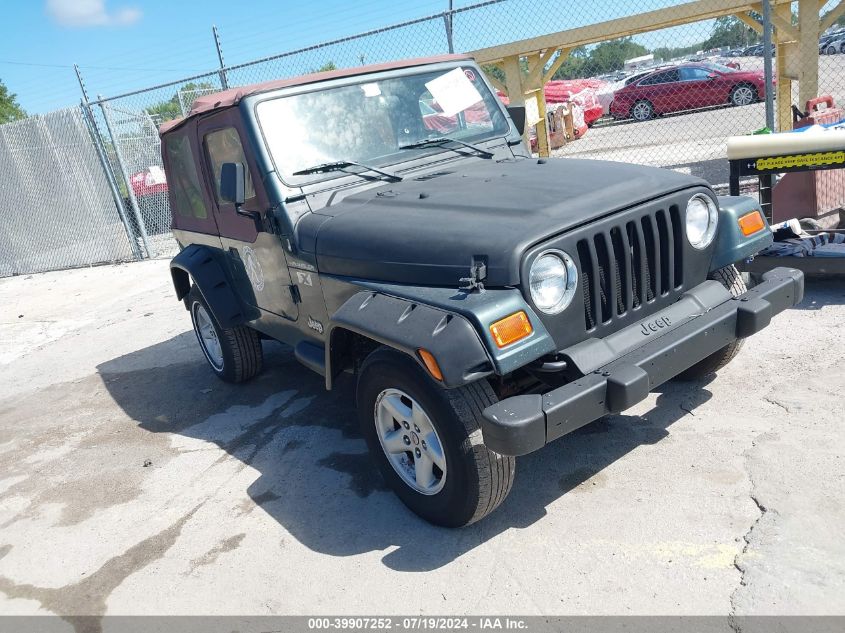 2002 Jeep Wrangler X VIN: 1J4FA39S02P762696 Lot: 39907252