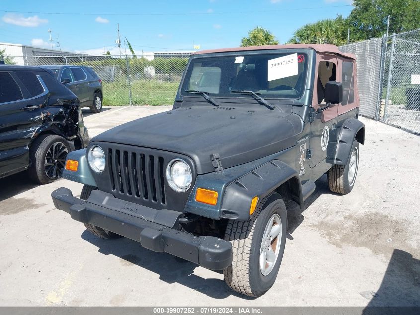 2002 Jeep Wrangler X VIN: 1J4FA39S02P762696 Lot: 39907252