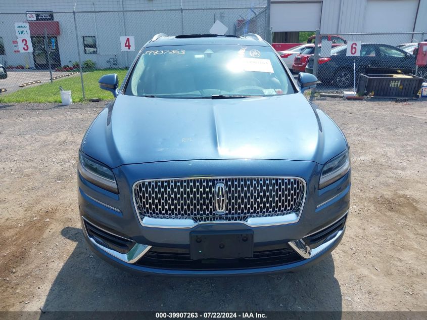 2019 Lincoln Nautilus Select VIN: 2LMPJ8KP2KBL61624 Lot: 39907263