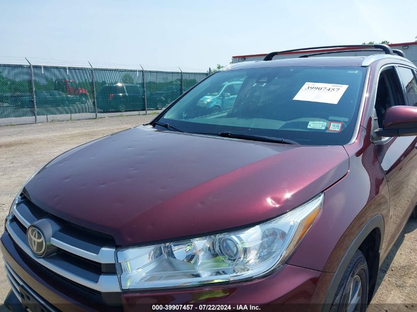 2019 Toyota Highlander Xle VIN: 5TDJZRFH0KS728736 Lot: 39907457