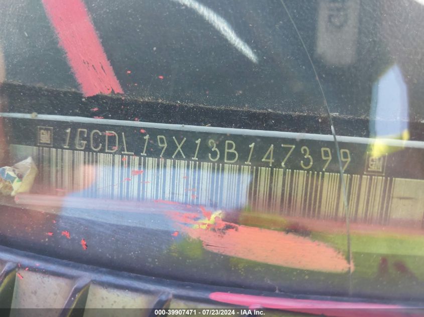 2003 Chevrolet Astro VIN: 1GCDL19X13B147399 Lot: 39907471