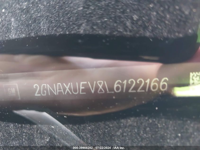 2020 Chevrolet Equinox Awd Lt 1.5L Turbo VIN: 2GNAXUEV8L6122166 Lot: 39908282