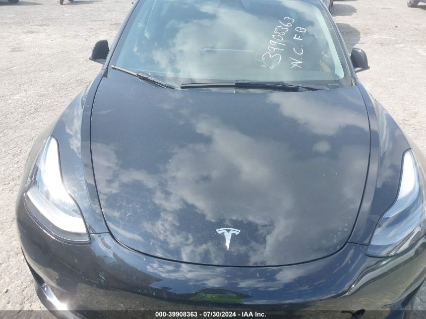 2021 Tesla Model 3 Standard Range Plus Rear-Wheel Drive VIN: 5YJ3E1EA6MF092857 Lot: 39908363