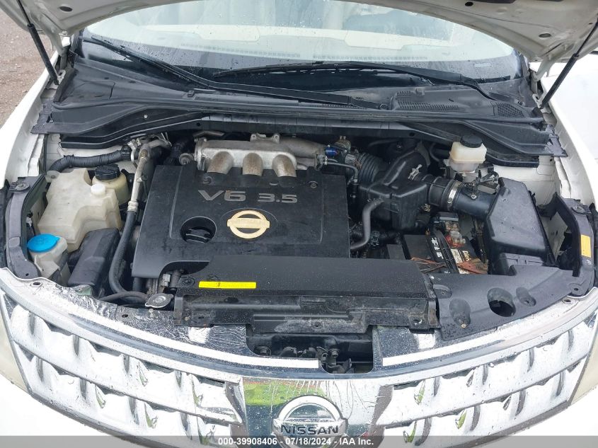 2006 Nissan Murano Sl VIN: JN8AZ08T76W413763 Lot: 39908406